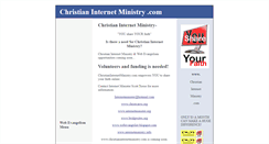 Desktop Screenshot of christianinternetministry.internetminister.org